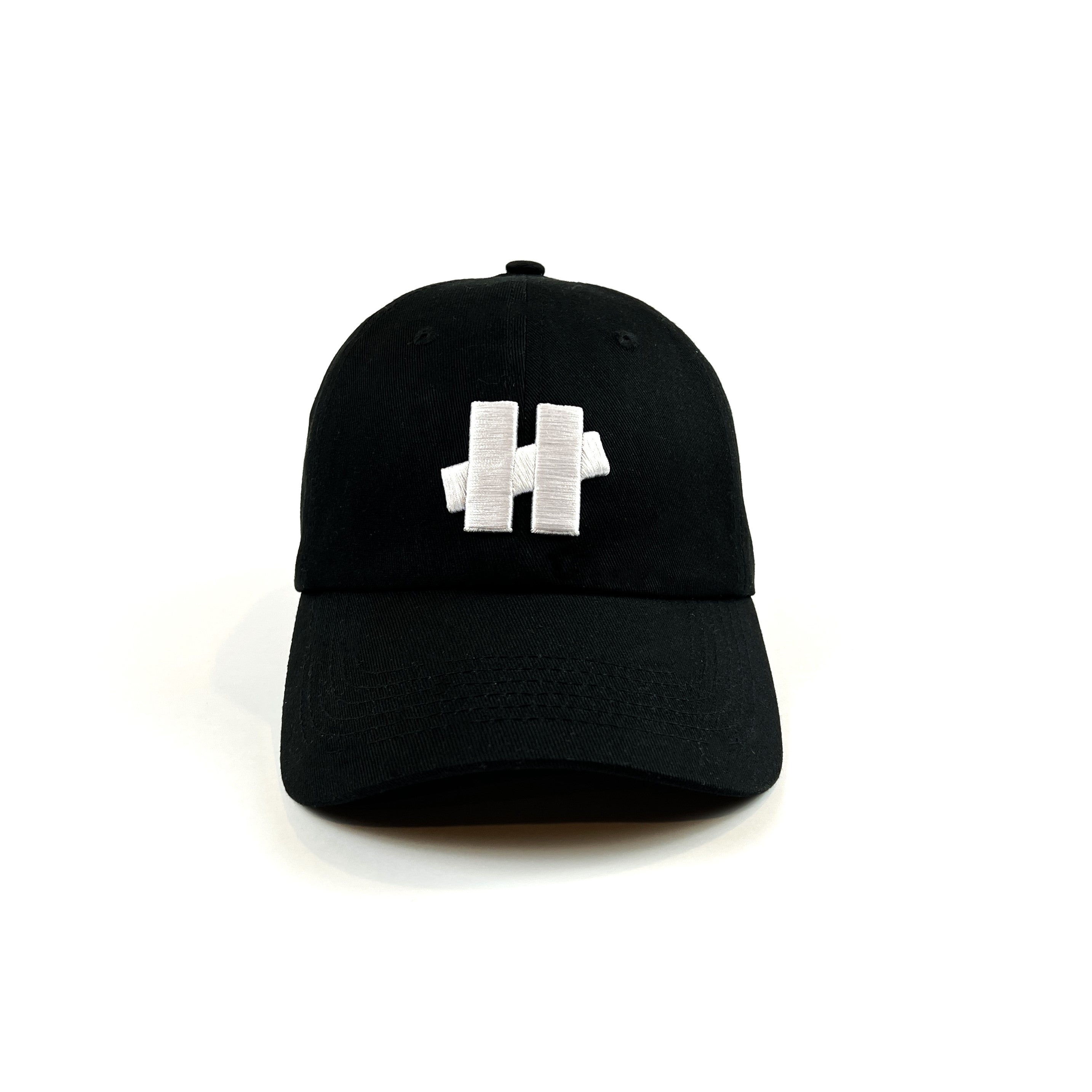 Curved brim hat black on sale